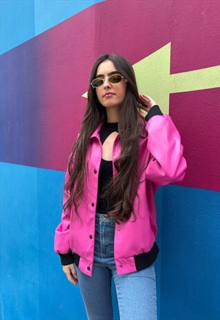 KZELL BOMBERS WITH CONTRASTING DETAILS IN FUSHIA