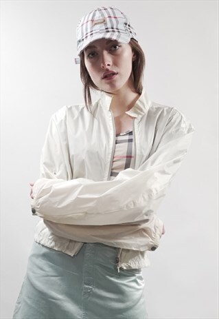 RARE VINTAGE 90'S BELSTAFF WHITE REFLECTIVE BOMBER JACKET