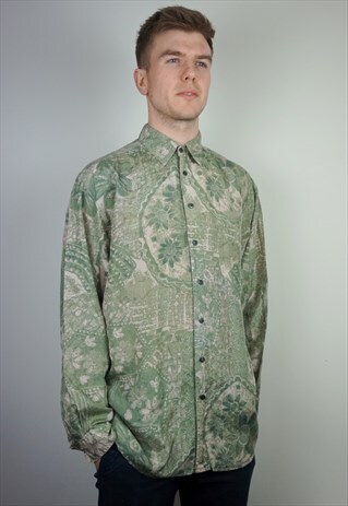 PURE SILK PATTERNED SHIRT