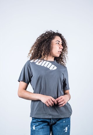 VINTAGE 1990S GREY PUMA T-SHIRT