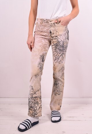 JUST CAVALLI WOMENS VINTAGE JEANS W26 L29 MULTI 90'S