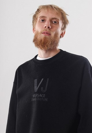 RARE VINTAGE MENS VERSACE BIG LOGO FLEECE SWEATSHIRT