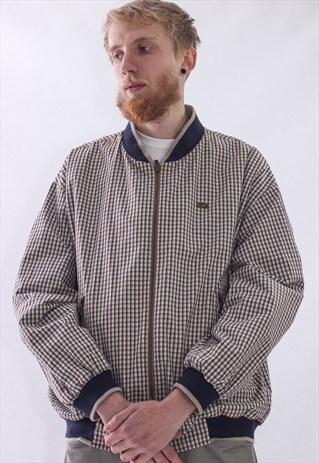 VINTAGE MENS LACOSTE REVERSIBLE LOGO HARRINGTON JACKET