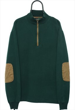 Vintage Woolrich Green Quarter Zip Sweatshirt Mens