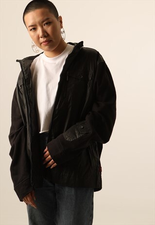 VINTAGE LEVI WAX JACKET WITH FLEECE ARMS