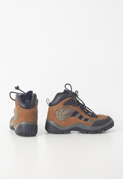 Vintage Brown ADIDAS Suede Trainers Walking Shoes