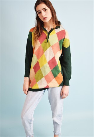 90'S RETRO KNIT UNITED COLORS OF BENETTON JUMPER TOP
