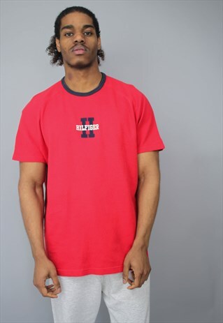 VINTAGE TOMMY HILFIGER RED LOGO T-SHIRT