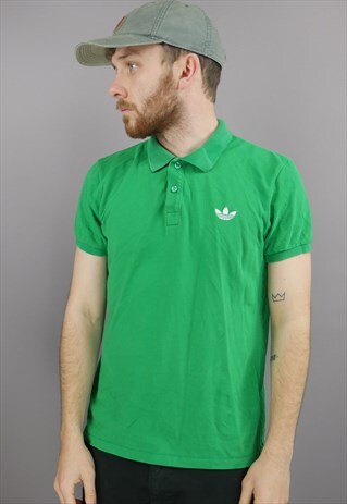 adidas green polo