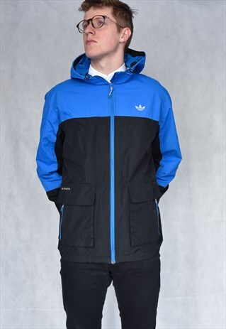 VINTAGE ADIDAS ORIGINALS WATERPROOF SOFTSHELL COAT SIZE L