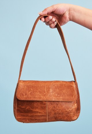90'S RETRO MINIMALIST FAUX LEATHER PETITE SHOULDER BAG