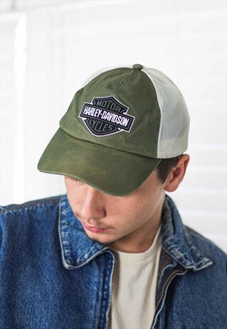 VINTAGE HARLEY DAVIDSON CAP HAT LOGO 90S X 2.5