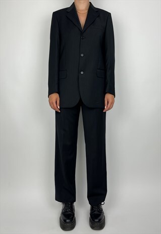  YSL Vintage Suit Yves Saint Laurent Blazer Trousers Black