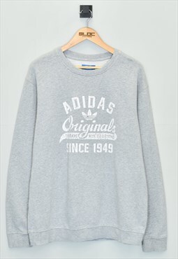 Vintage Adidas Sweatshirt Grey XLarge