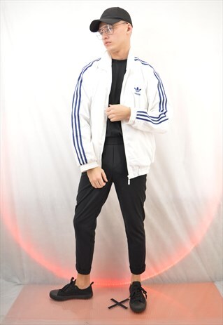 ADIDAS WHITE SPORTS JACKET / UNISEX
