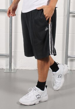 Vintage Adidas Shorts in Black Gym Lounge Sportswear XL