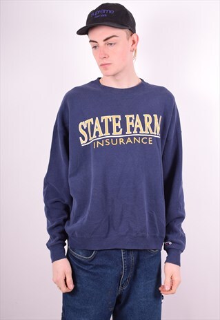 CHAMPION MENS VINTAGE SWEATSHIRT JUMPER XL BLUE 90'S
