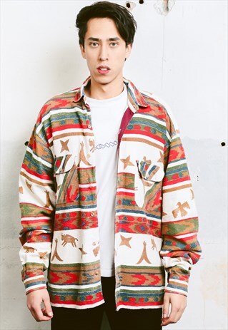 VINTAGE PATTERNED NAVAJO SHIRT