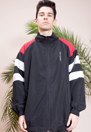 VINTAGE 90S COLOURBLOCK TRACKSUIT UNISEX JACKET BY DONNAY