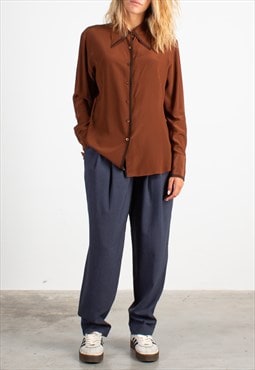 Women's Pancaldi 70s Brown Shirt