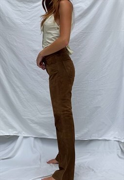 Vintage Brown Leather/Suede Pants