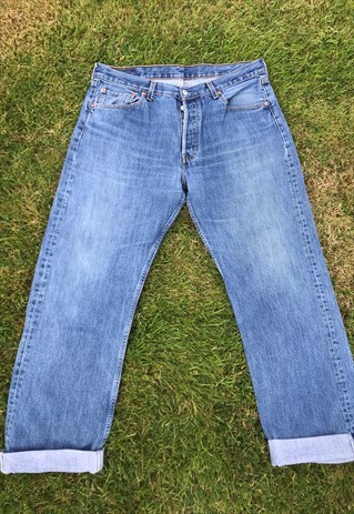 VINTAGE 90'S BUTTON FLY 501 STRAIGHT LEG JEANS