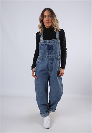 DENIM DUNGAREES VINTAGE TAPERED LEG UK 12 (EMDL)