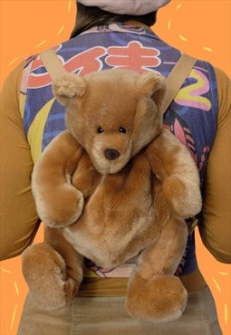 Reworked teddy bear backpack cute alternative kitsch