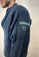 VINTAGE CARLO COLUCCI CLASSICS V-NECK NAVY JUMPER