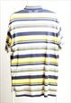 VINTAGE POLO RALPH LAUREN STRIPED POLO SHIRT LOGO 