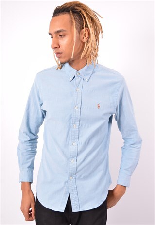VINTAGE POLO RALPH LAUREN SHIRT BLUE