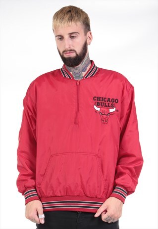 VINTAGE CHICAGO BULLS 1/4 ZIP WINDBREAKER