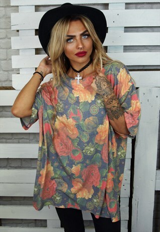 FLORAL OVERSIZED VINTAGE T-SHIRT