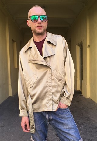 VINTAGE 90' COOL OLDSCHOOL SHINY GOLD UNISEX RAMONES JACKET