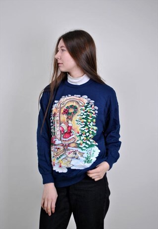 VINTAGE TURTLENECK CHRISTMAS SWEATSHIRT