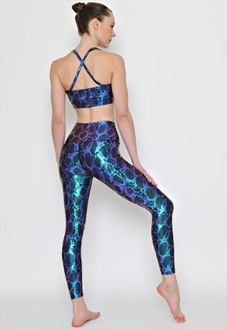 SHAKTI SCULPTING LEGGINGS WITH MULTI TONE IRIDESCENT FOIL
