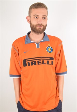 VINTAGE NIKE FOOTBALL SHIRT / JERSEY INTER MILANO SIZE L