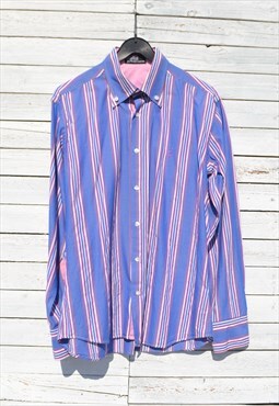 Ralph Lauren blue/lilac/white striped button down shirt