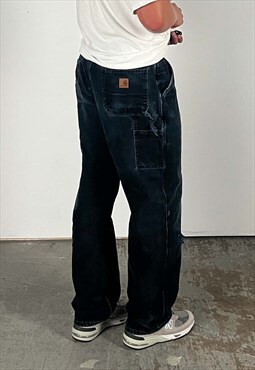 Vintage Carhartt Carpenter Pants Men's Black