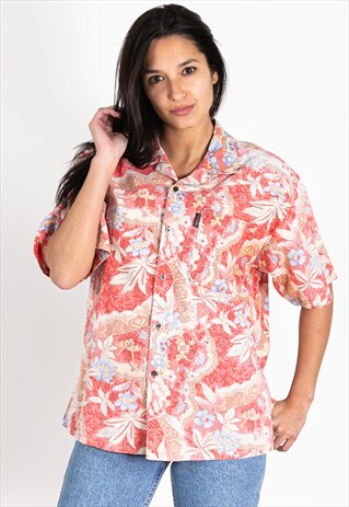VINTAGE 80S HAWAIIAN SHORT SLEEVE SHIRT / S2045
