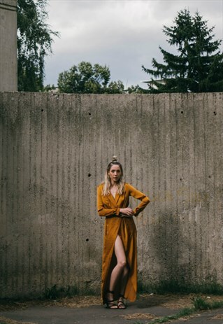 MARIGOLD MAXI SHIRT DRESS