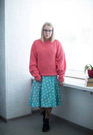 VINTAGE 90'S MINIMALIST SALMON PINK JUMPER
