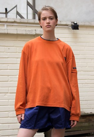 SUPER CASUAL VINTAGE OVERSIZED YEEZY ORANGE LONGSLEEVE