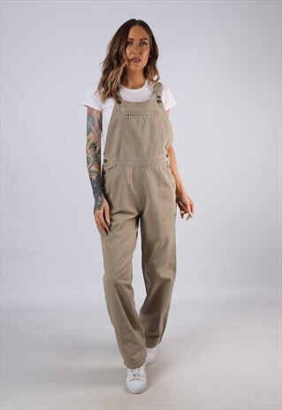 VINTAGE WOOLRICH CANVAS COTTON DUNGAREES UK 10 SMALL (C3L)
