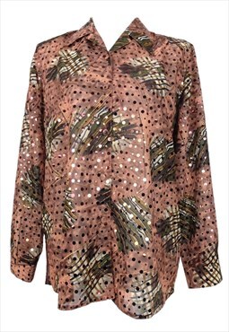 Vintage Blouse 90s Y2K Disco Party Funky Sequin Long Sleeve