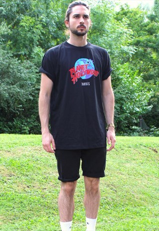 VINTAGE 90S PLANET HOLLYWOOD CANNES T-SHIRT LARGE - FESTIVAL