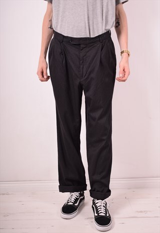 NAUTICA MENS VINTAGE TROUSERS W34 L32 GREY 90S