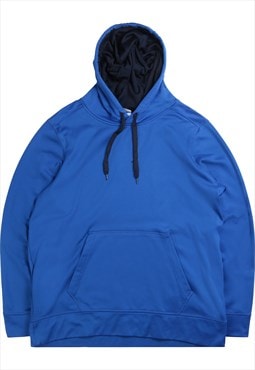 Starter  Plain Nylon Sportswear Hoodie Large Blue