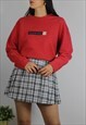 VINTAGE CK CALVIN KLEIN SWEATSHIRT JUMPER W LOGO FRONT 