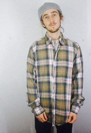 VINTAGE CHECK FLANNEL SHIRT